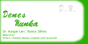 denes munka business card